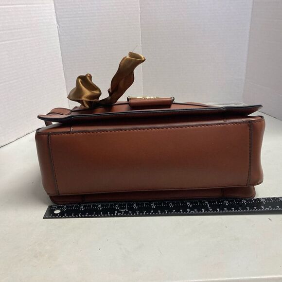 LONDON FOG Vegan Leather Shoulder Satchel Handbag Brown‎ - Picture 6 of 10